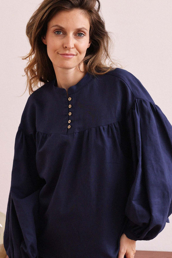 Blouse Alexandra navy blue