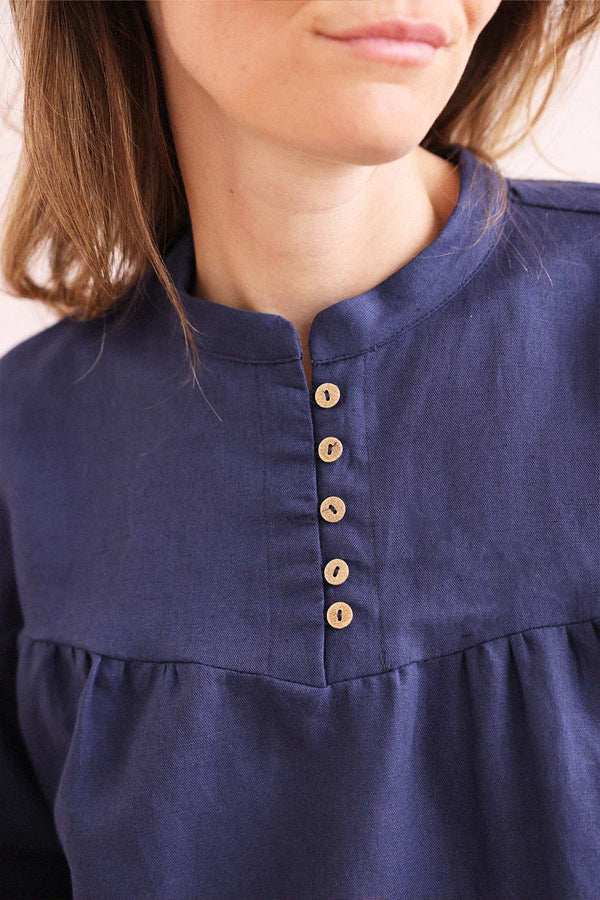 Blouse Alexandra navy blue