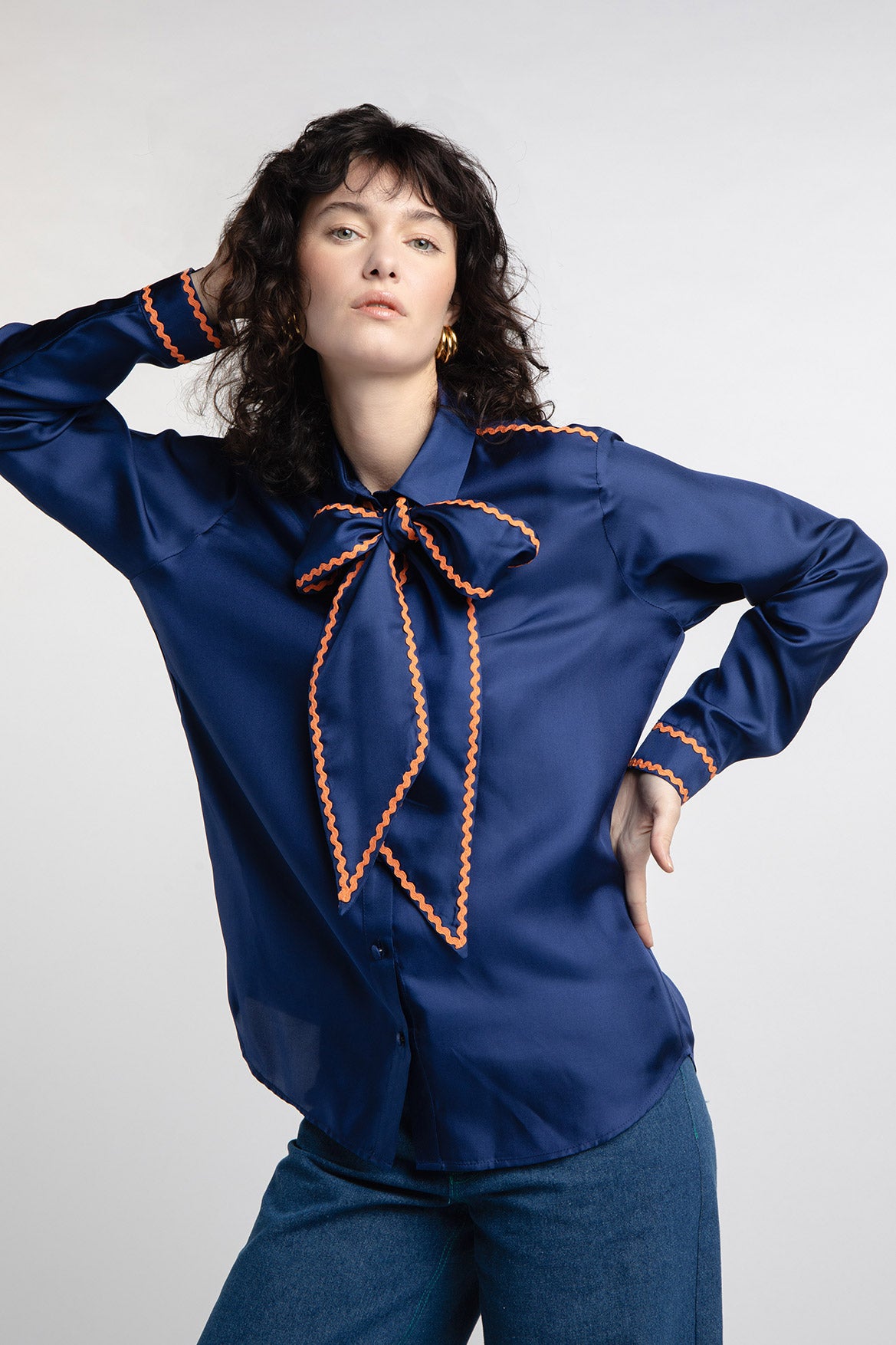Foulard lavallière Navy Blue