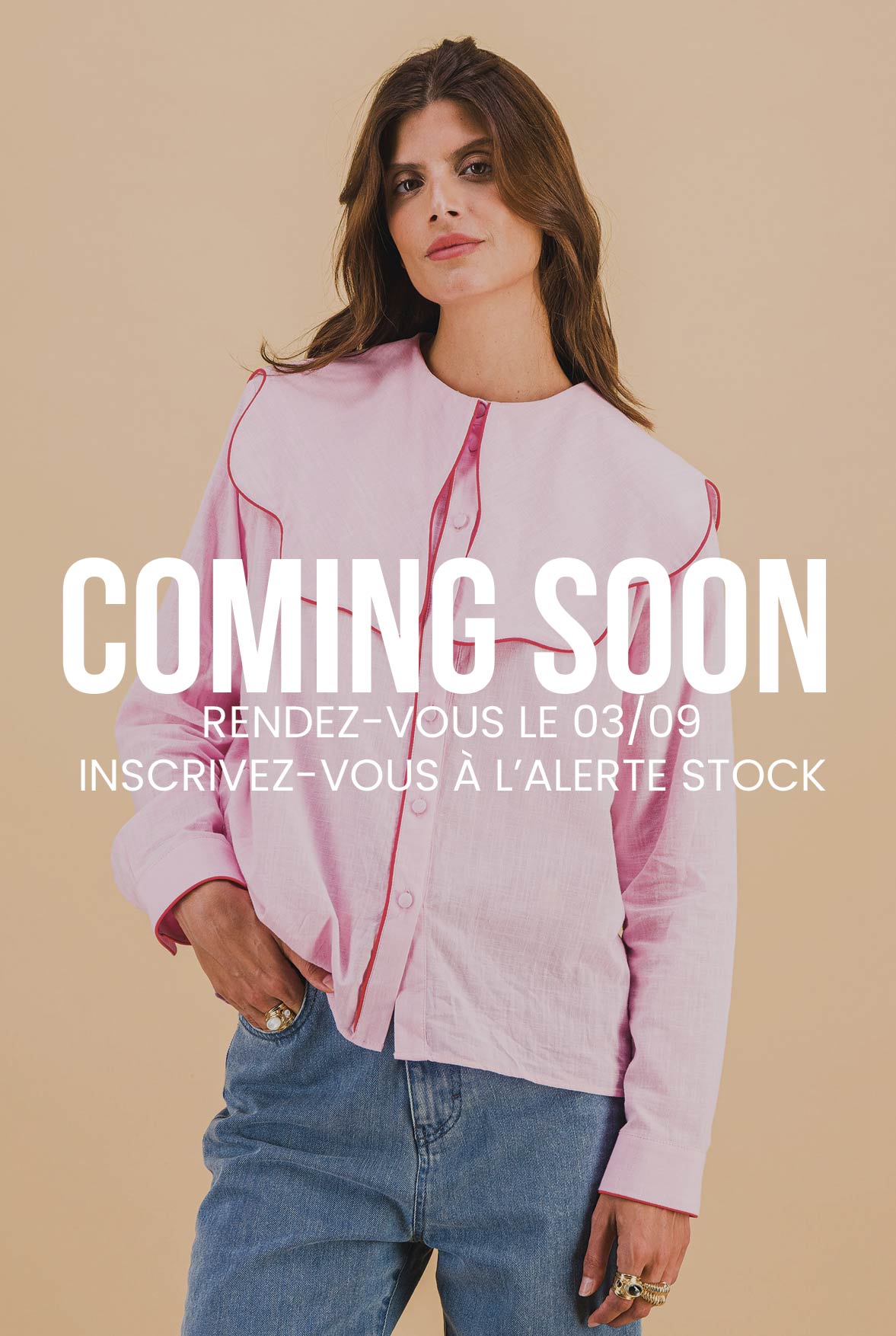 CHEMISE COL BABY PINK