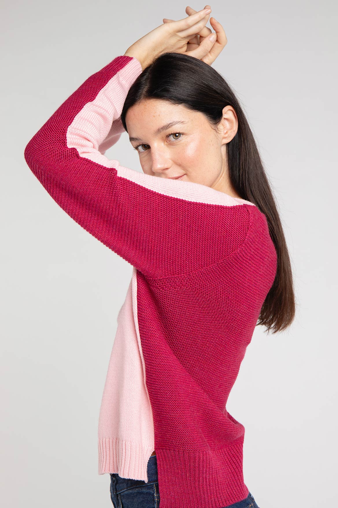 Raspberry Jean-Pierre sweater