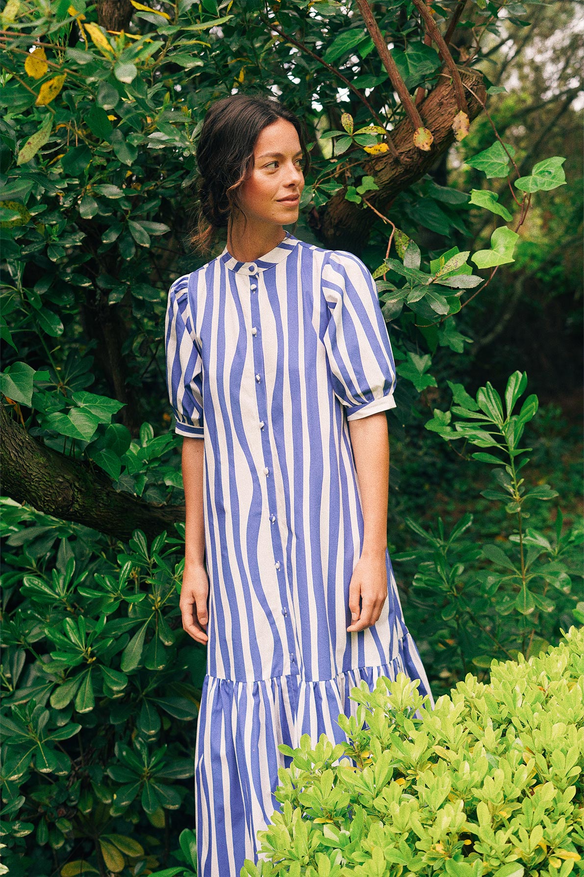 Clemence Blue Lines Dress