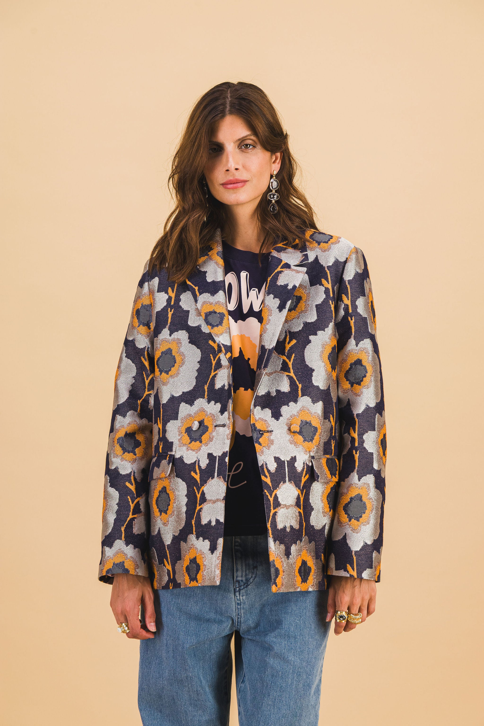 Veste Ambre Fleurs Pixel