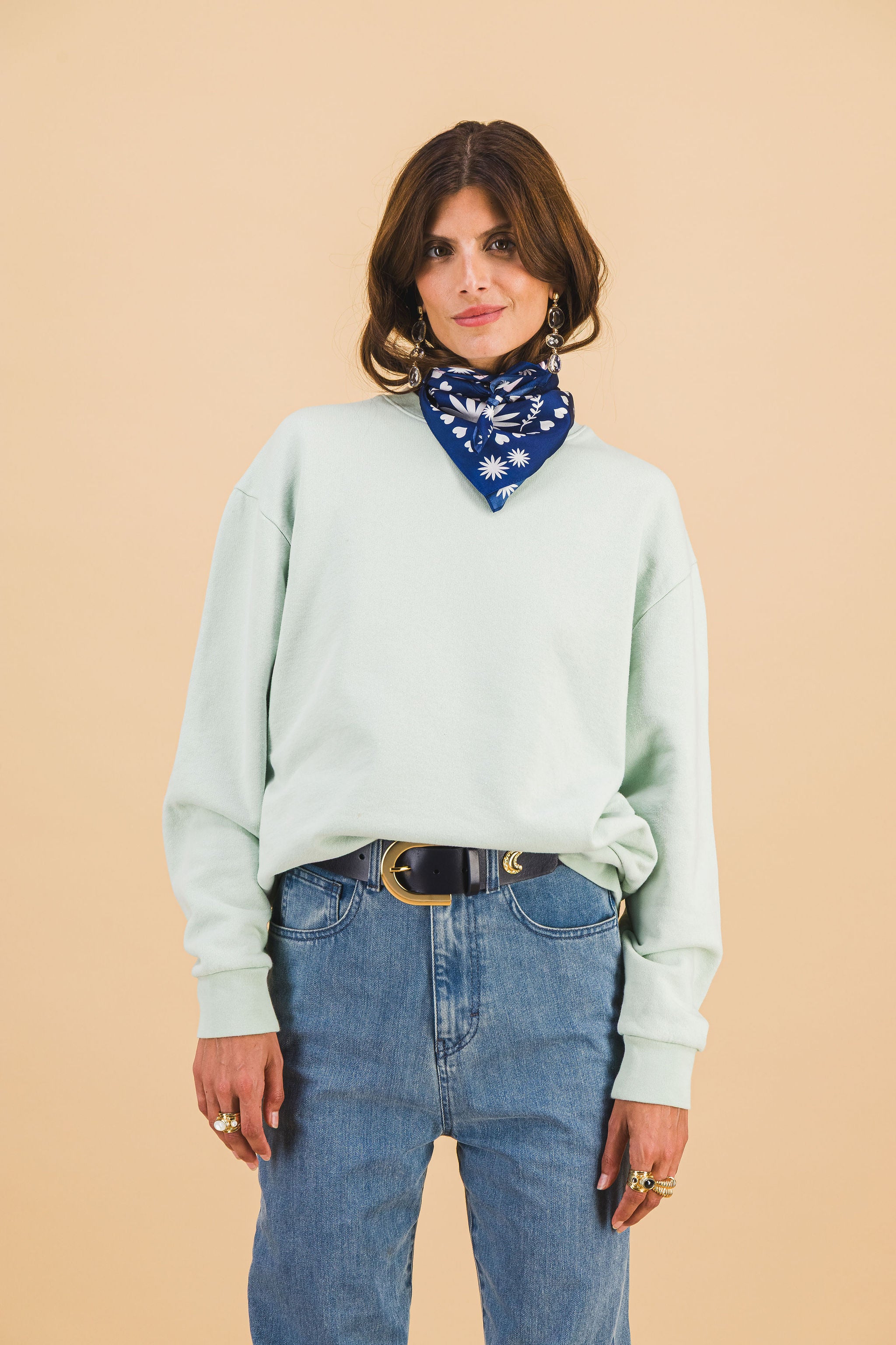 SWEATSHIRT MORE PIZZA CELADON