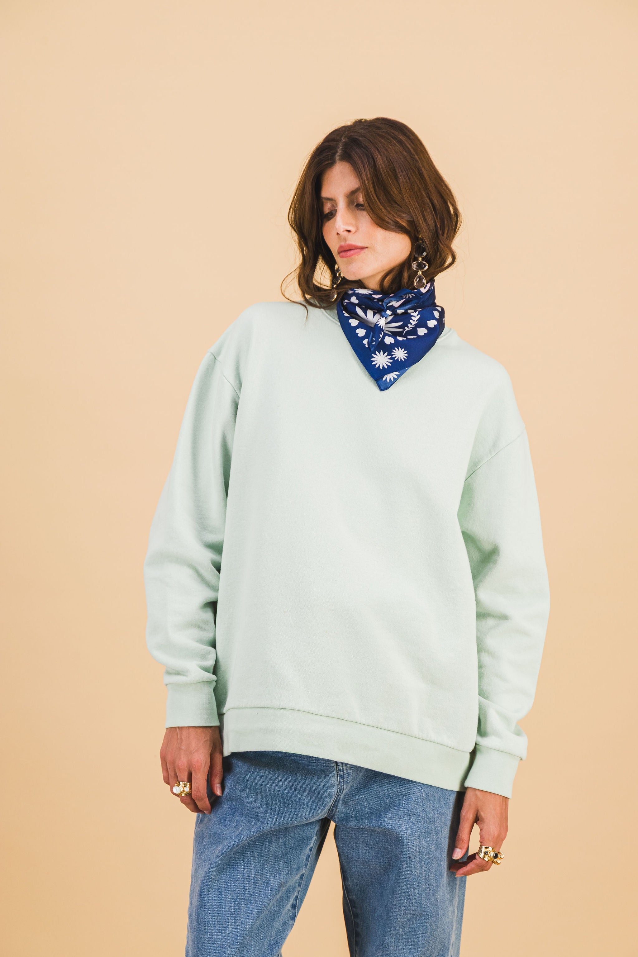 SWEATSHIRT MORE PIZZA CELADON