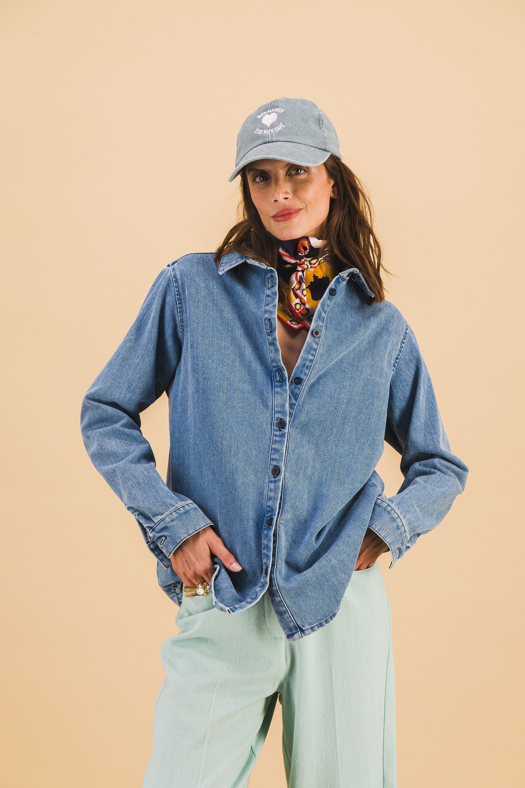 CHEMISE LEONIE DENIM CLAIR