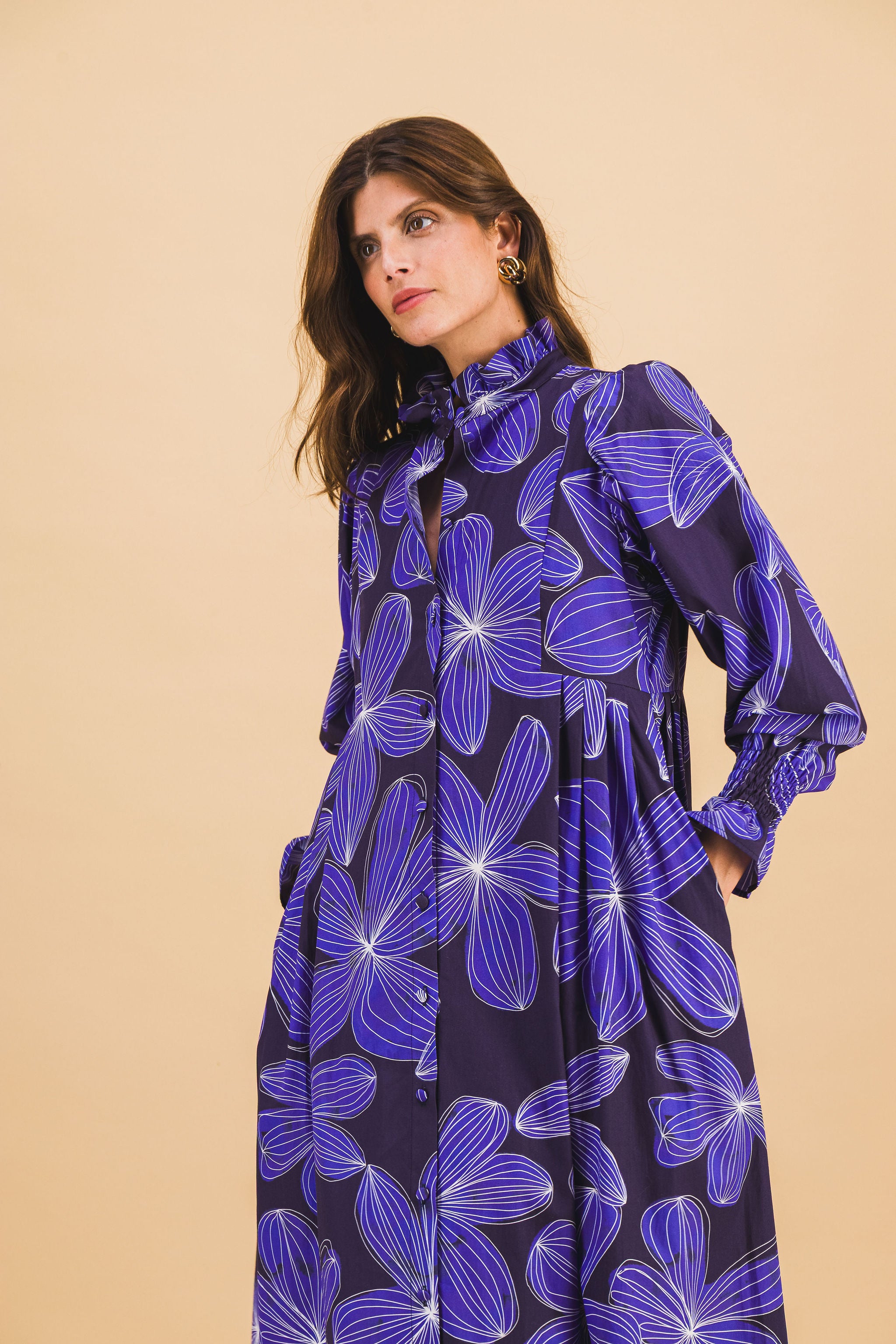 Giulia Blue Flower Dress