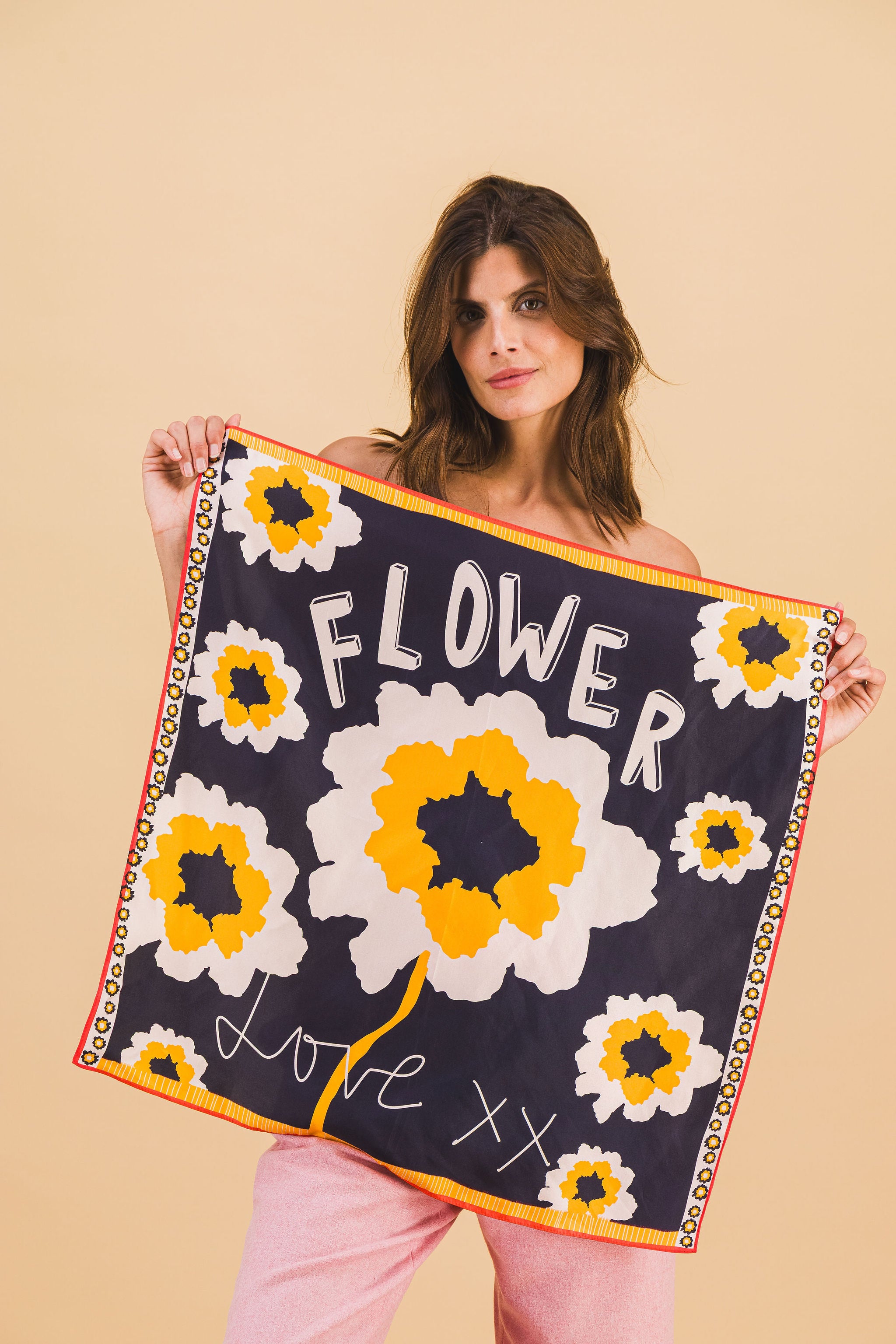 FOULARD BEN FLEURS PIXEL