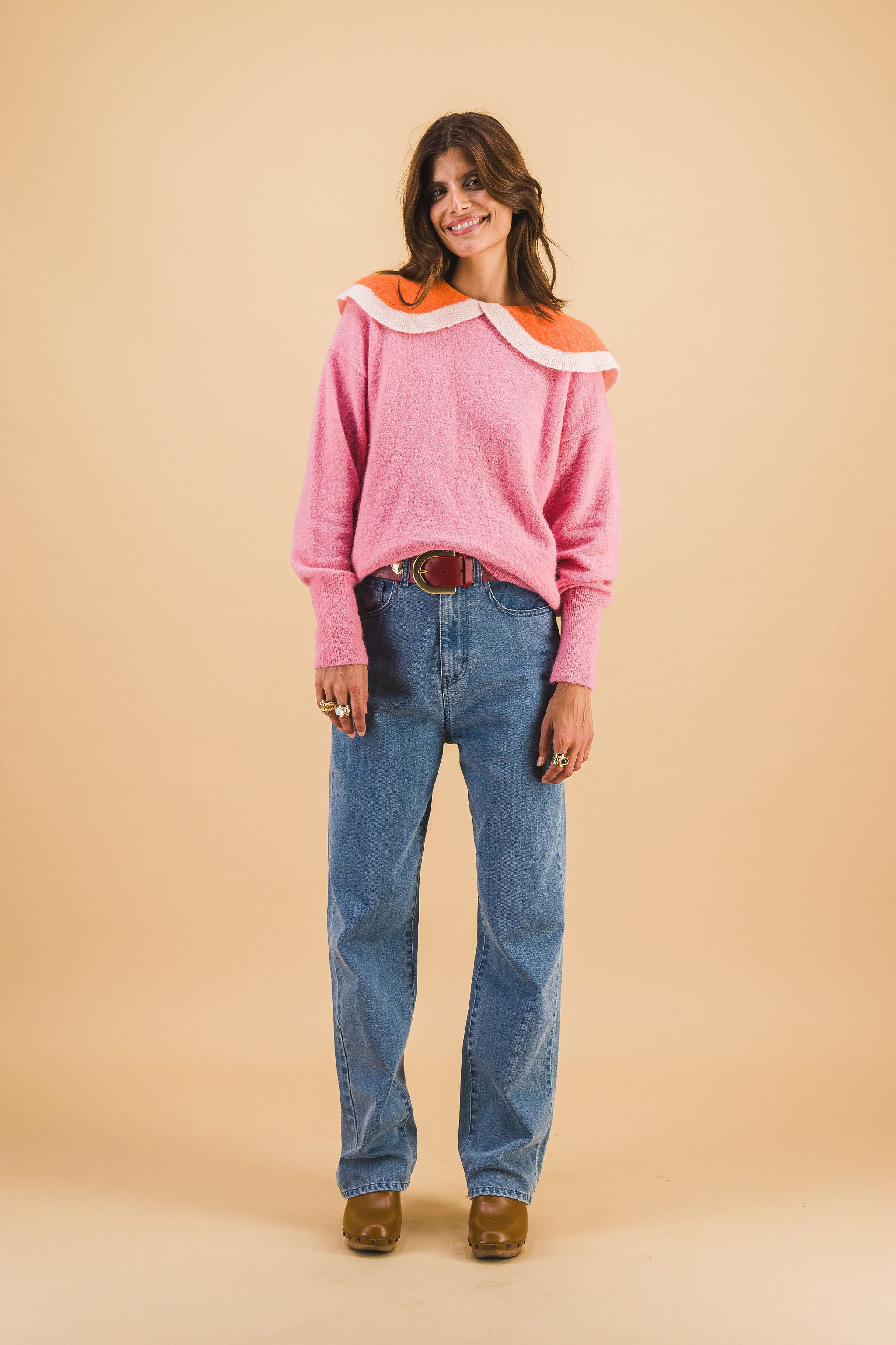 Orso Navy Pink Sweater