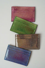 Porte-cartes Lilo en cuir fuchsia