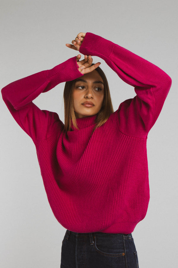 Fuchsia Leo Sweater