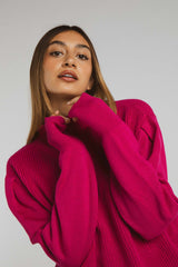 Pull Léo fuchsia