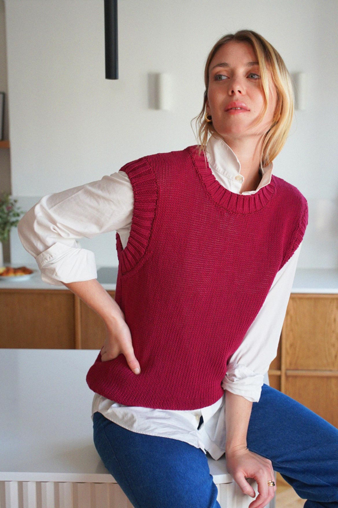 Rob Magenta Sweater