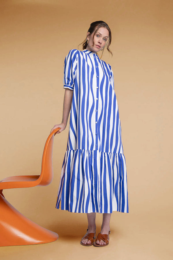 Robe Clémence Blue Lines [ PRÉCOMMANDE ] ⚡️