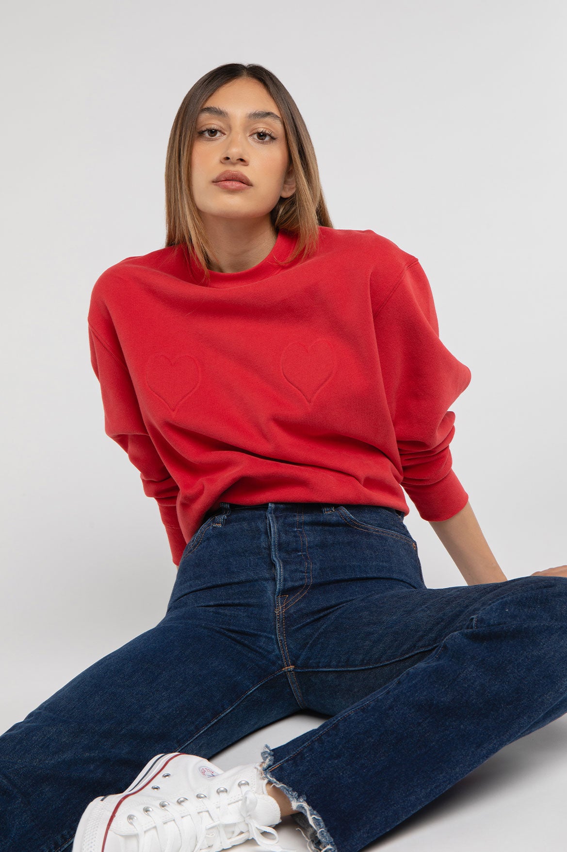 Sweatshirt Axelle rouge