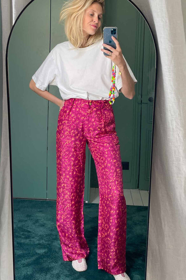 Pantalon Tilda Leopardo Pink