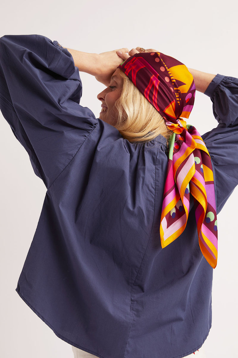 Alexandra navy blue blouse