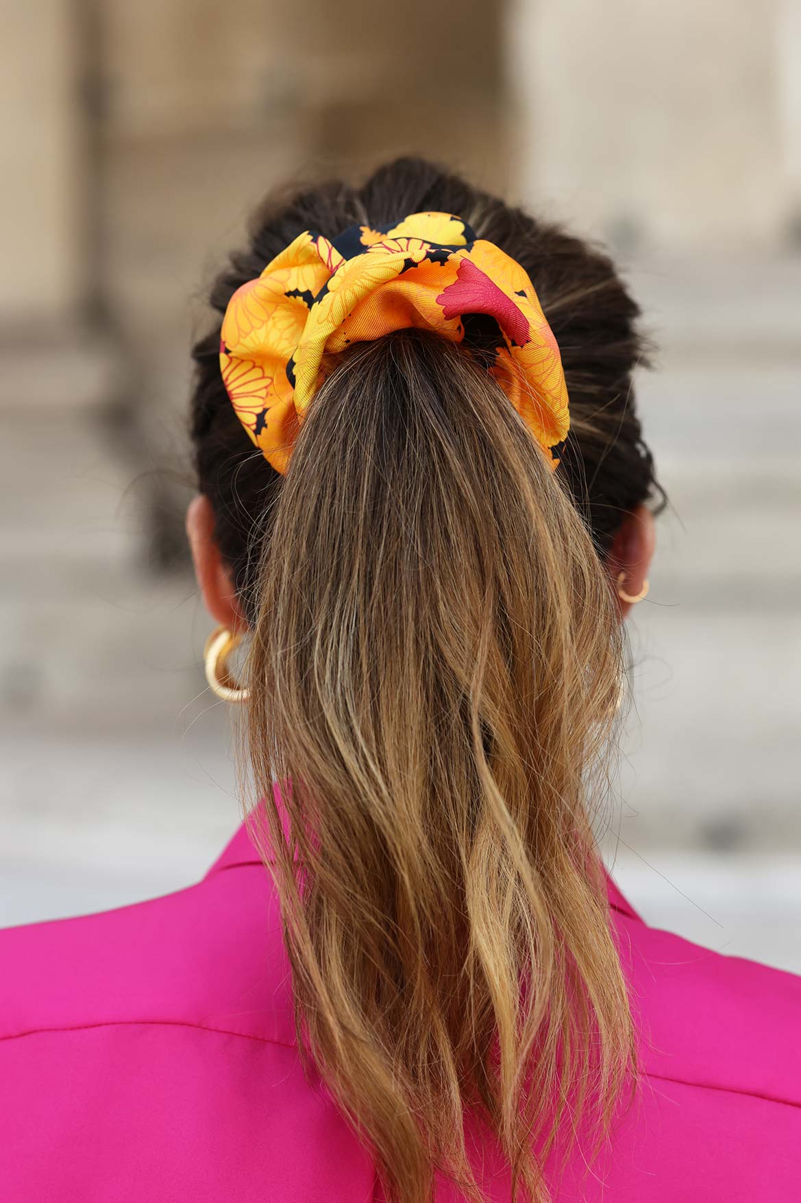 Sunflower Silk Scrunchie