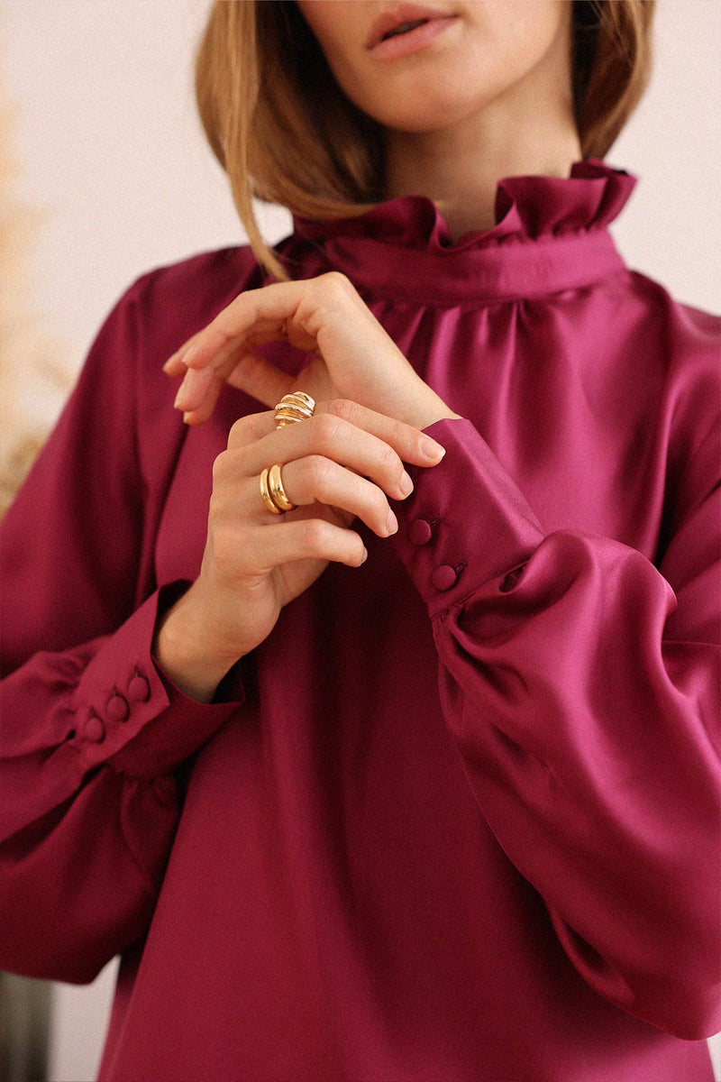 Blouse Josette lie de vin