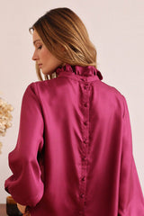 Blouse Josette lie de vin