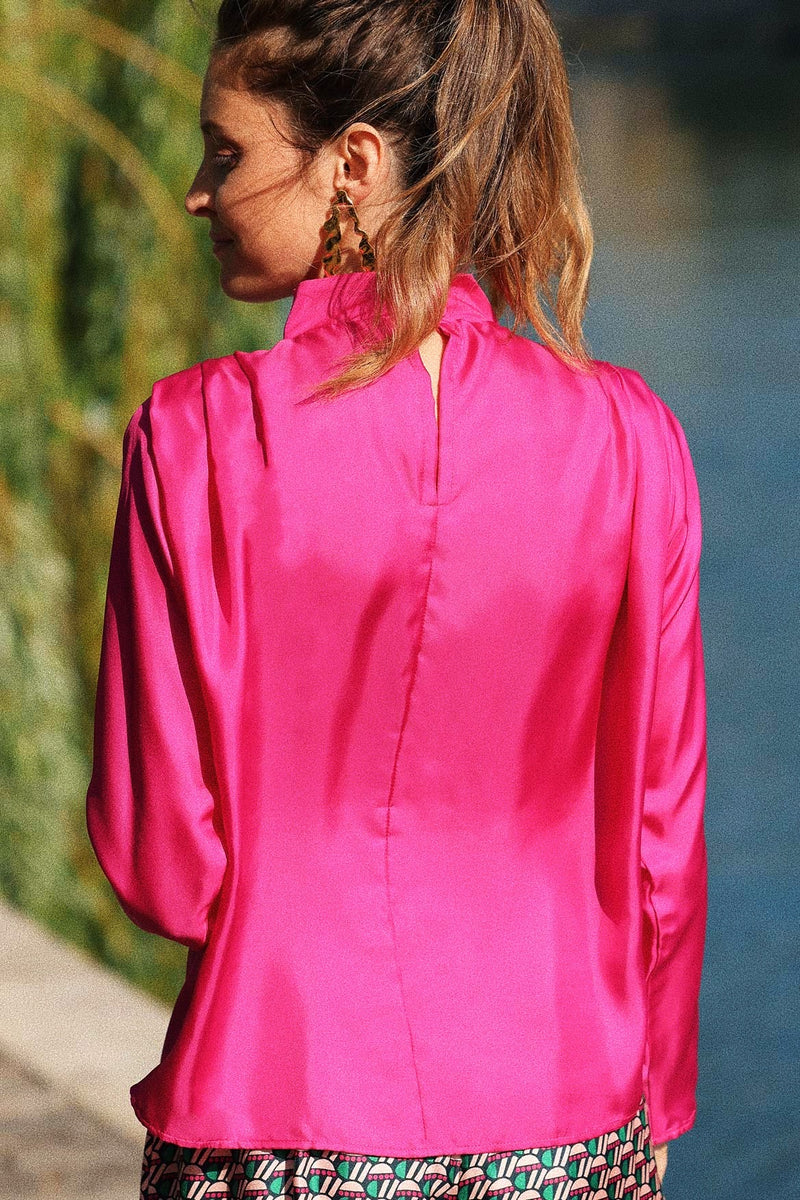 Olivia fuchsia blouse