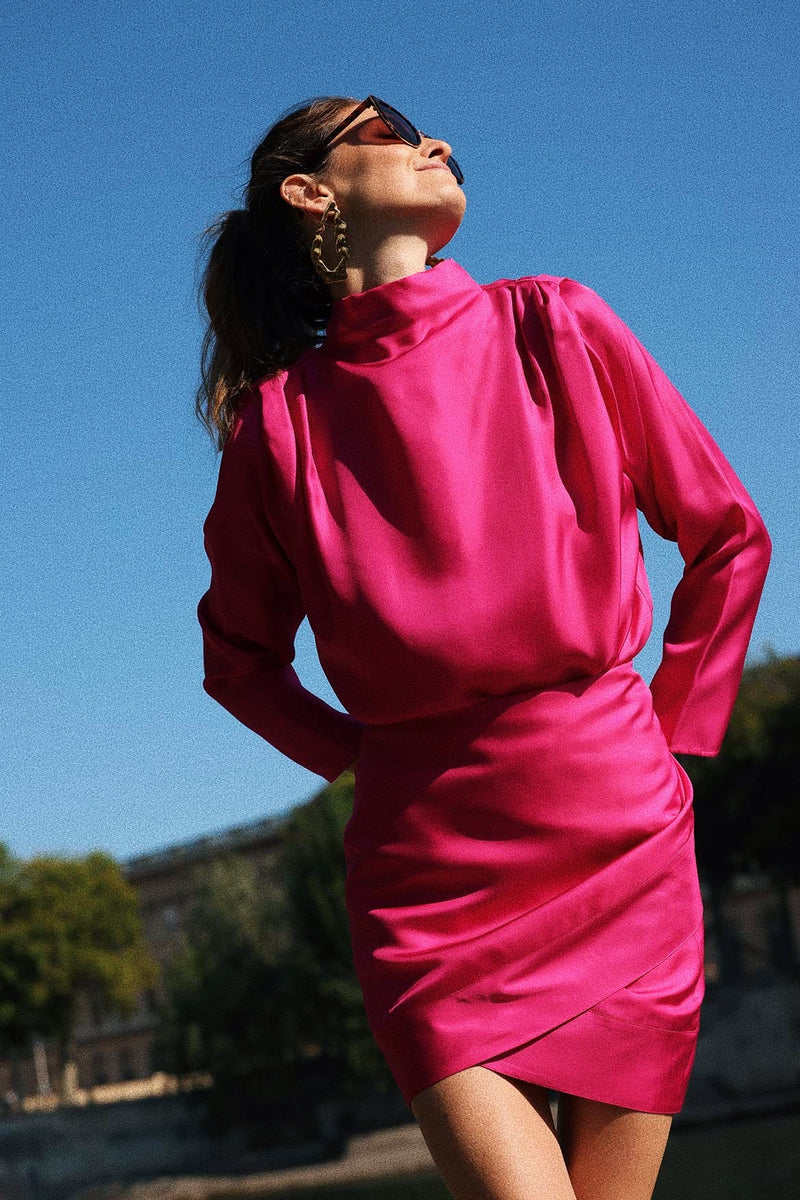 Olivia fuchsia blouse