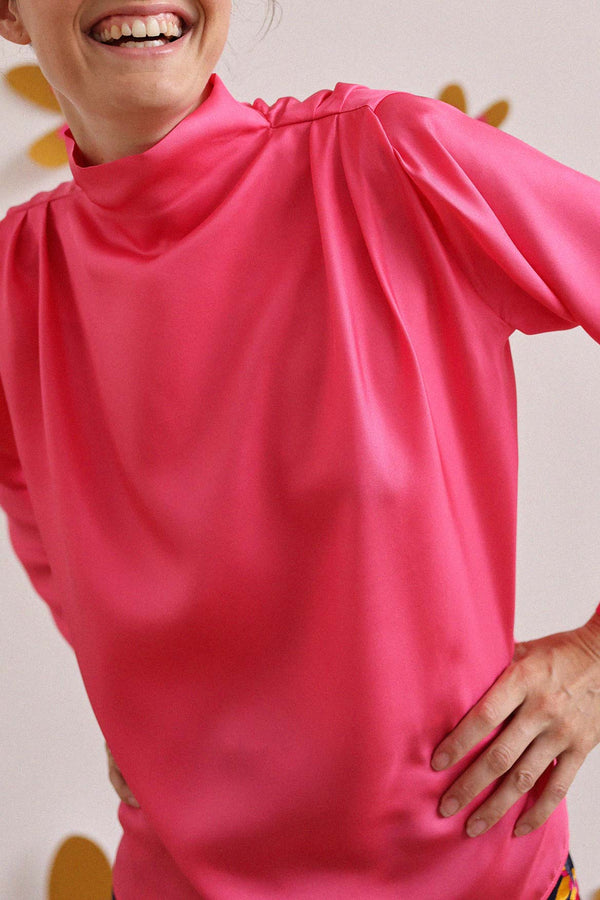 Blouse Olivia Neon Rose