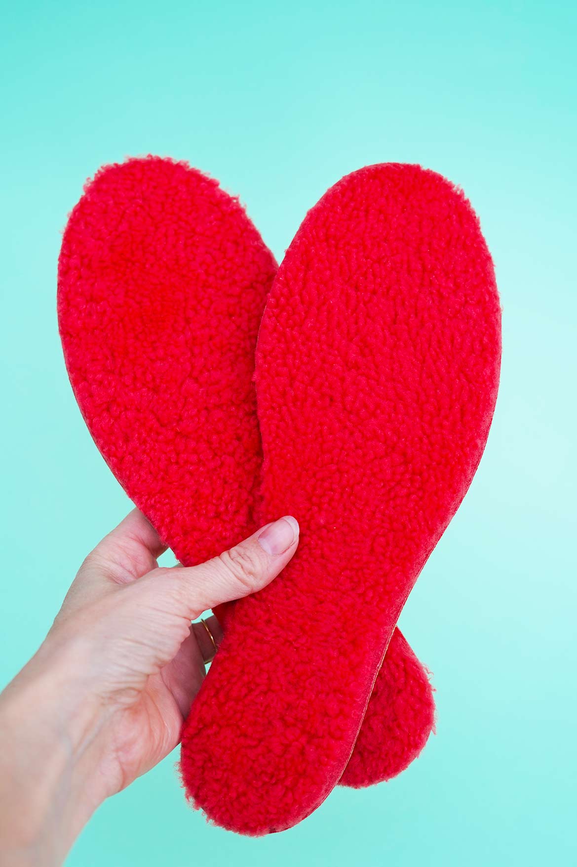 Watermelon sheepskin insoles