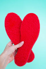 Watermelon sheepskin insoles