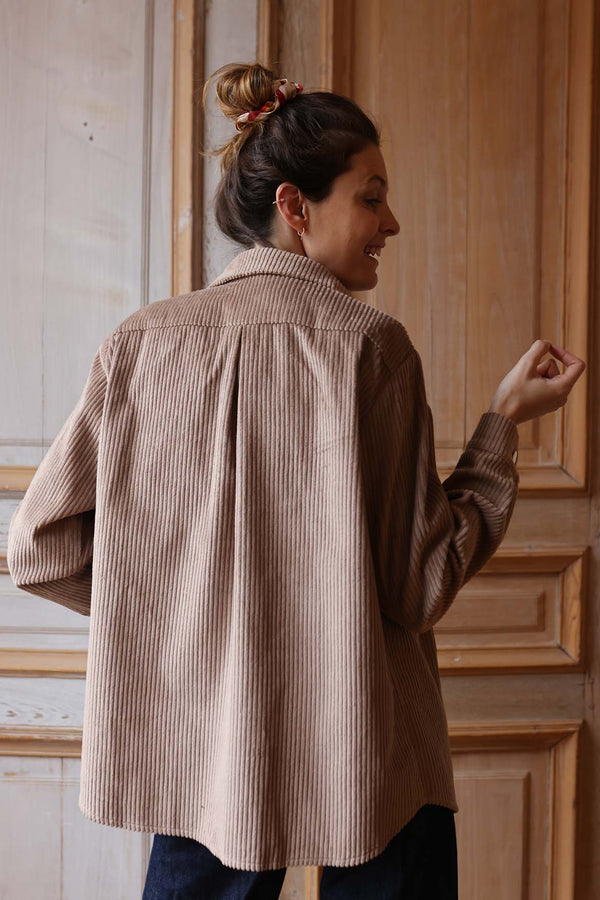 The Albertina beige corduroy overshirt 