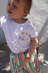t-shirt blanc en coton bio pour enfants